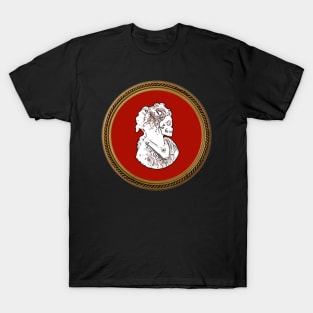 Cameo Skull Bust Red T-Shirt